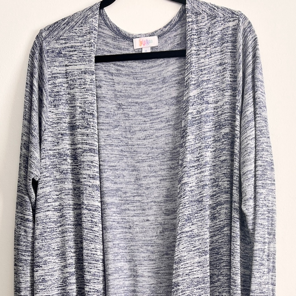 LuLaRoe Sarah Duster Cardigan - Navy Heathered